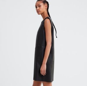 Zara Leather-Look Shift Tank Dress